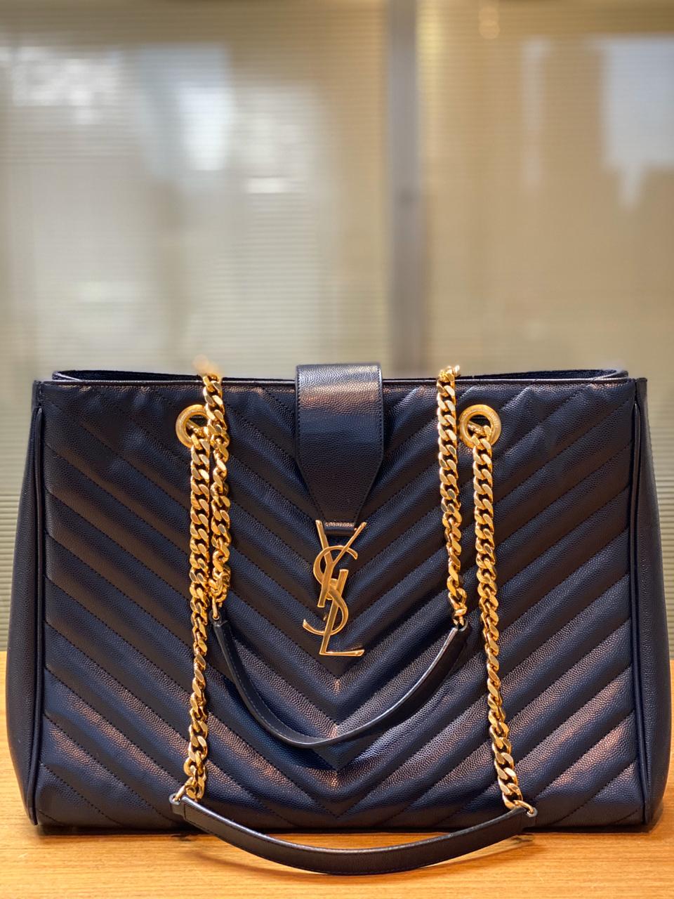 ysl black chevron bolsa