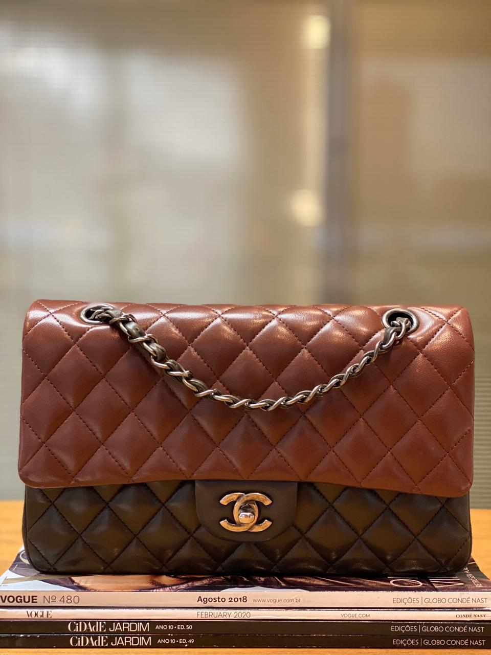 BOLSA CHANEL DOUBLE FLAP MÉDIA TRICOLOR | Fora do Closet