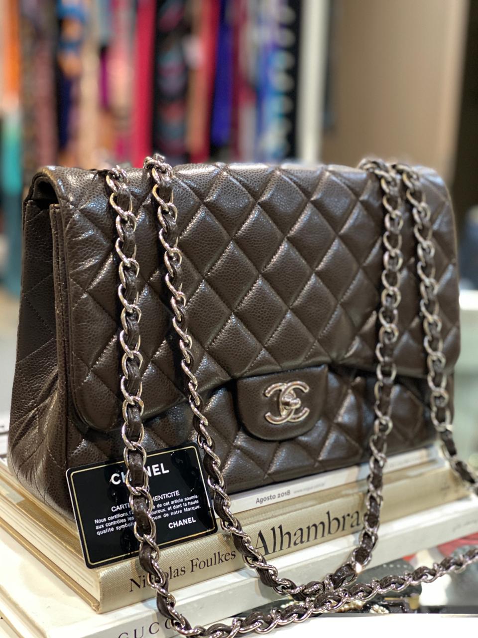 shiny chanel bolsa