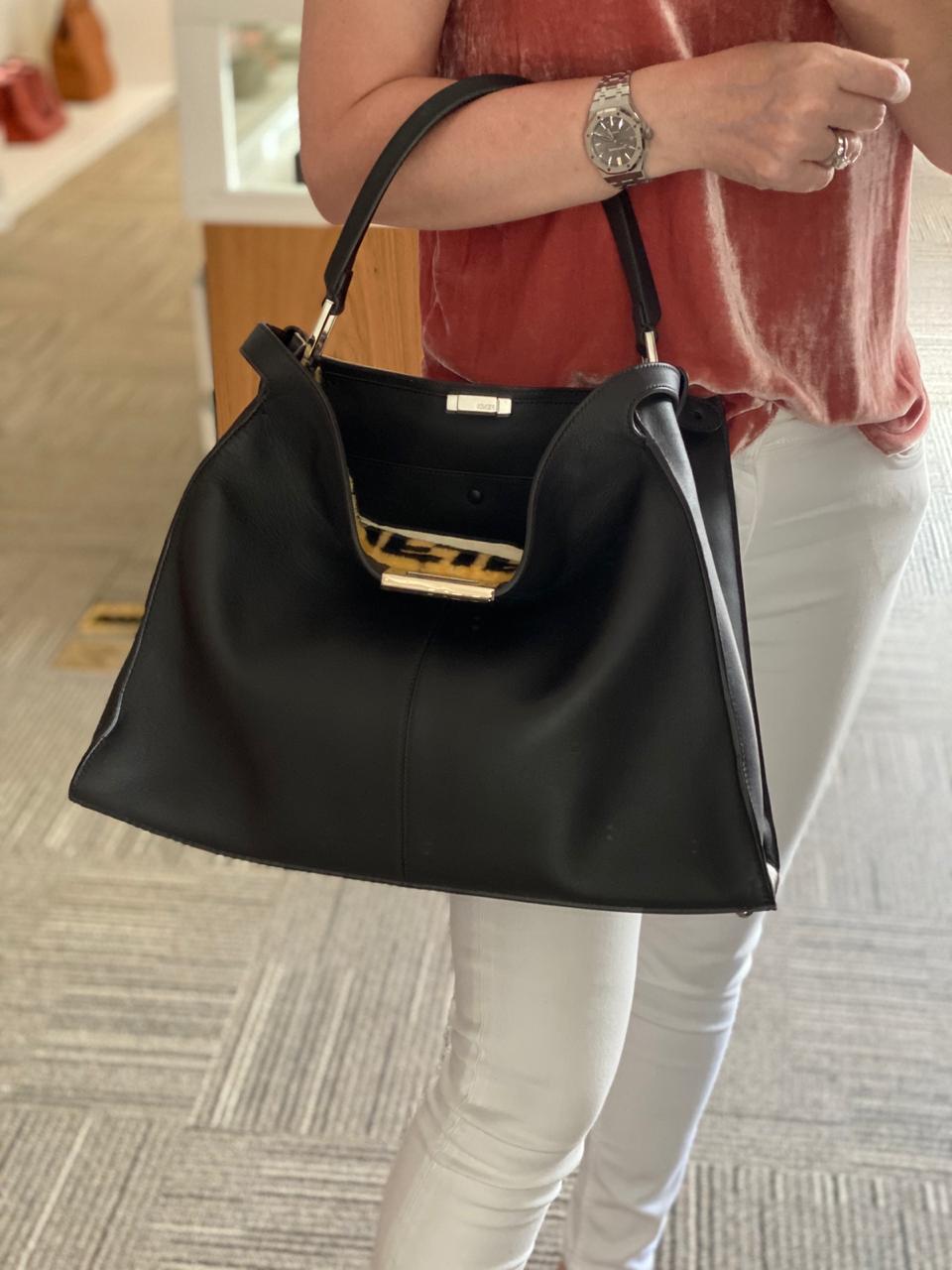 極美品 フェンデイFENDI PEEKABOO X-LITE Peekaboo X-Lite スモール レザー ブラウン | Fendi