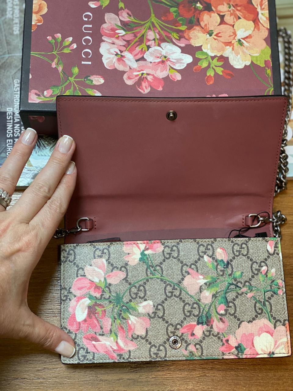 gucci pink floral bolsa