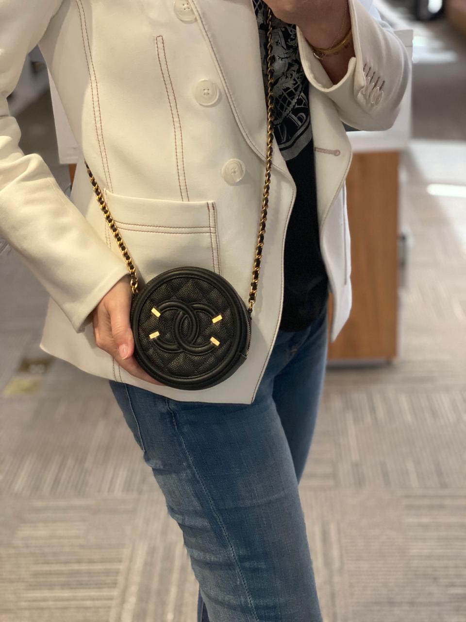 chanel caviar belt bolsa