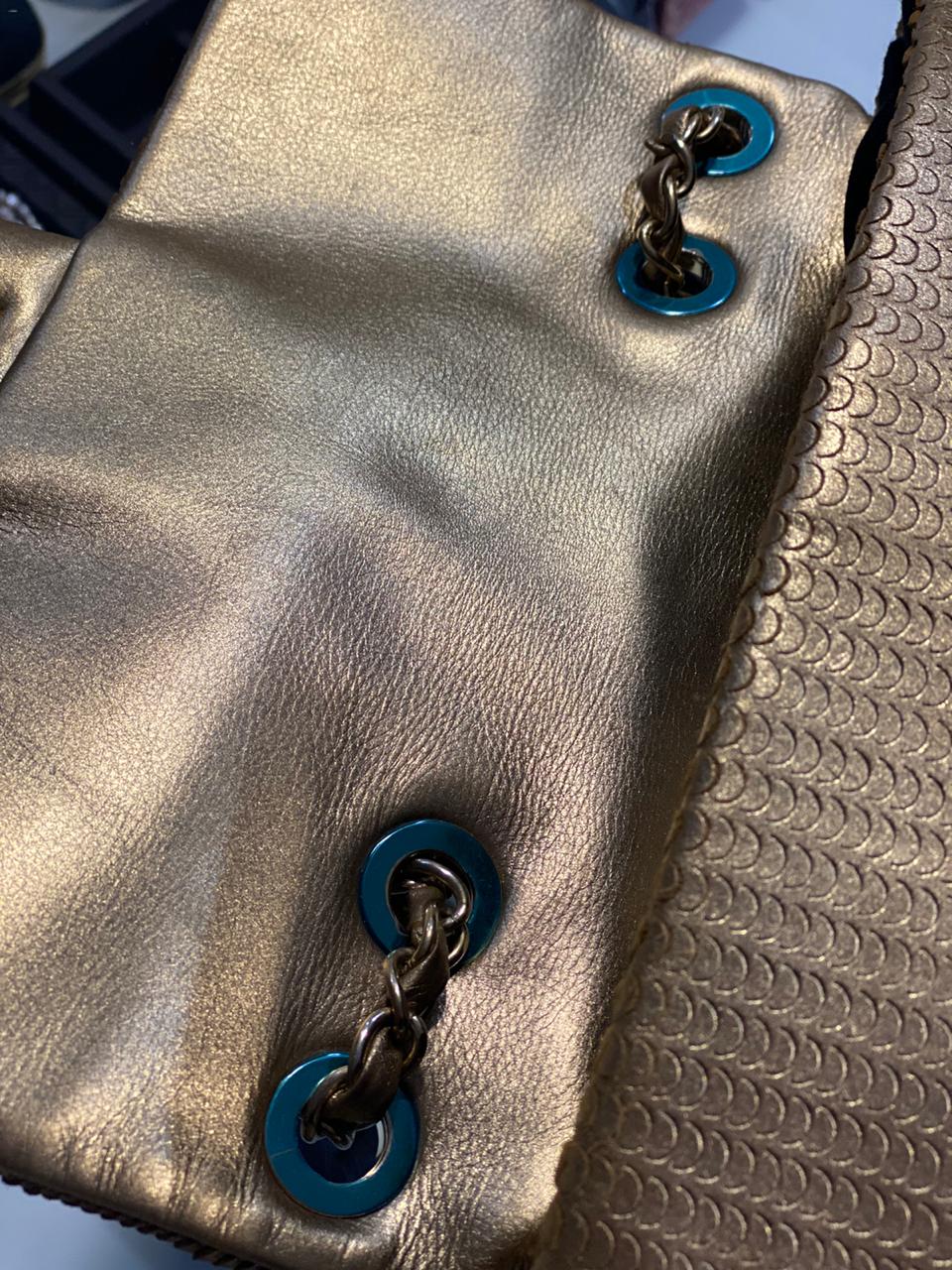 chanel button on top bolsa