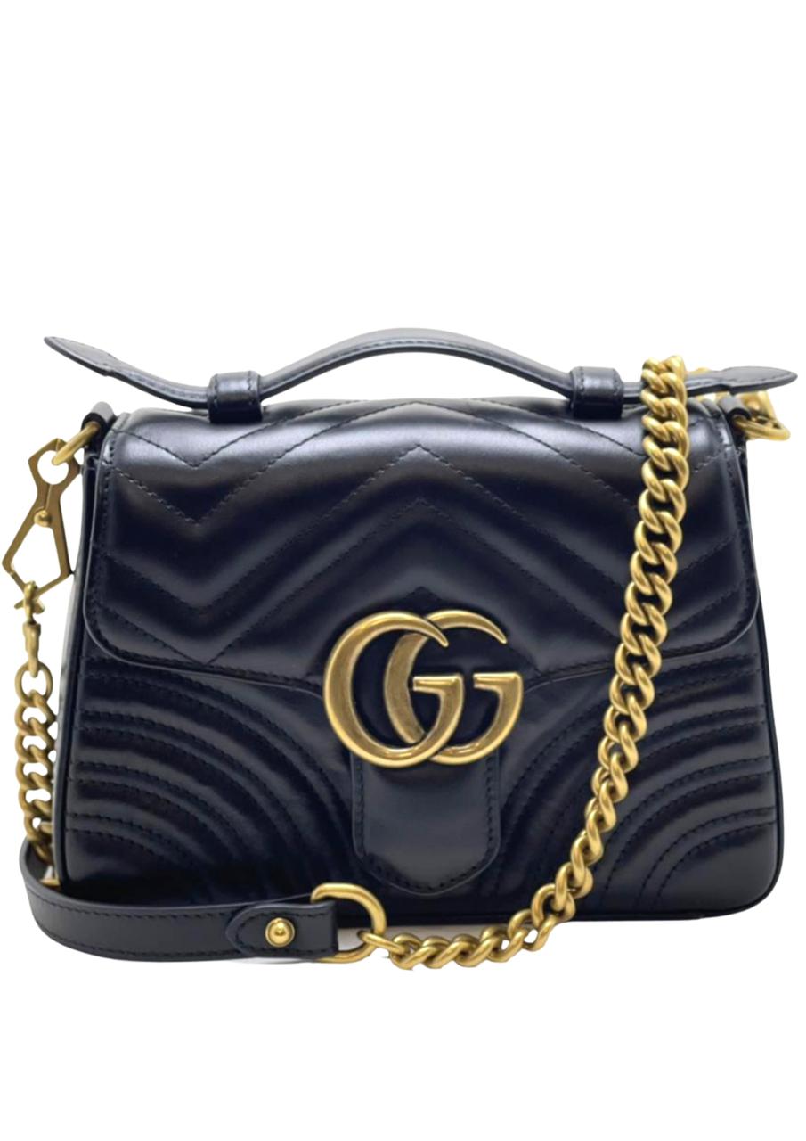 black gucci quilted bolsa