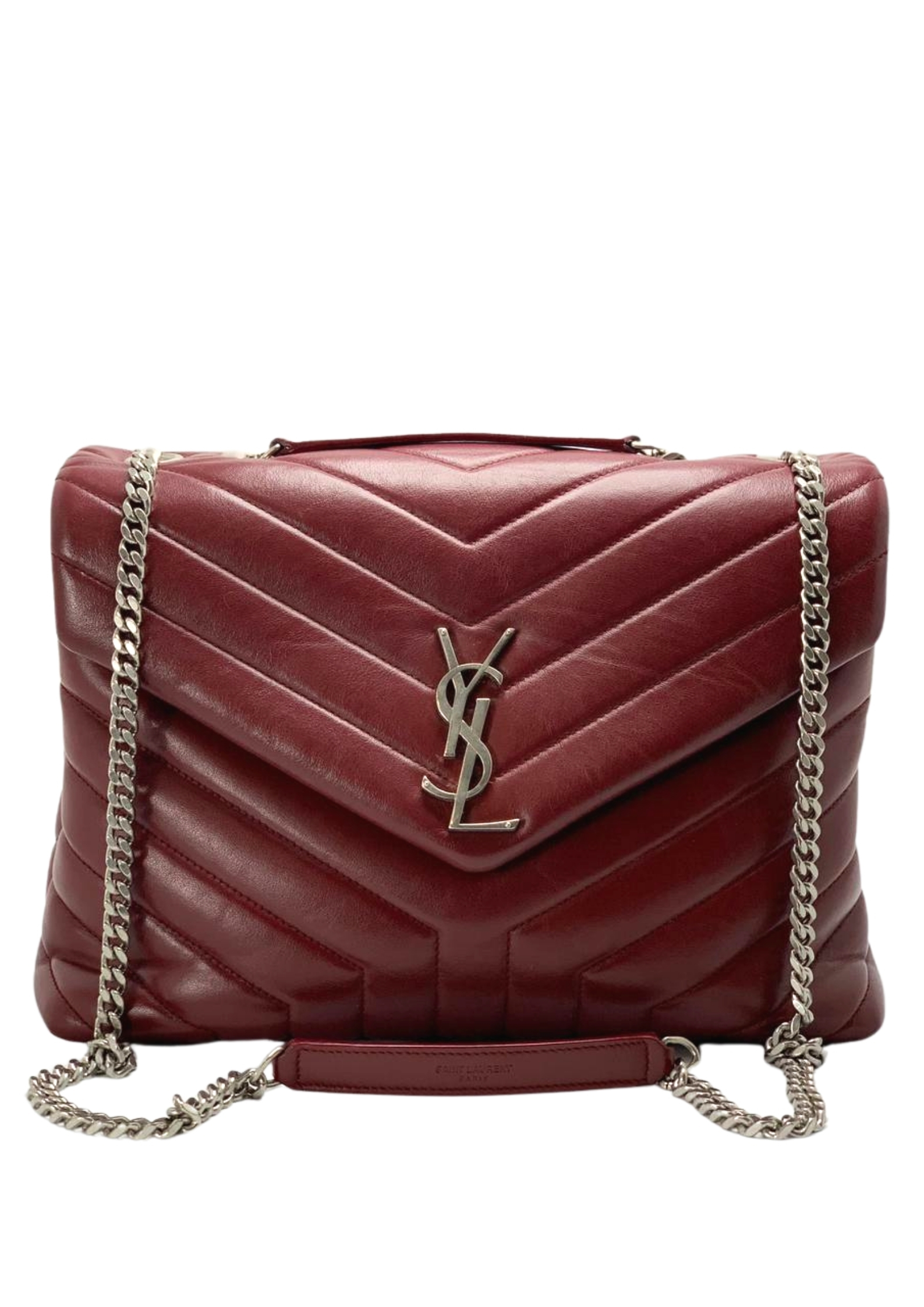 ysl bolsa burgundy